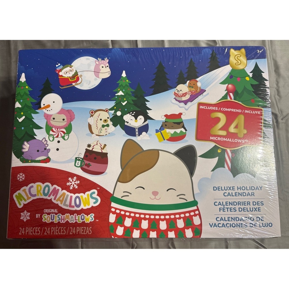 Original 24-Day Micromallows Holiday Plush Advent Calendar - NIB! Mini Plushies!